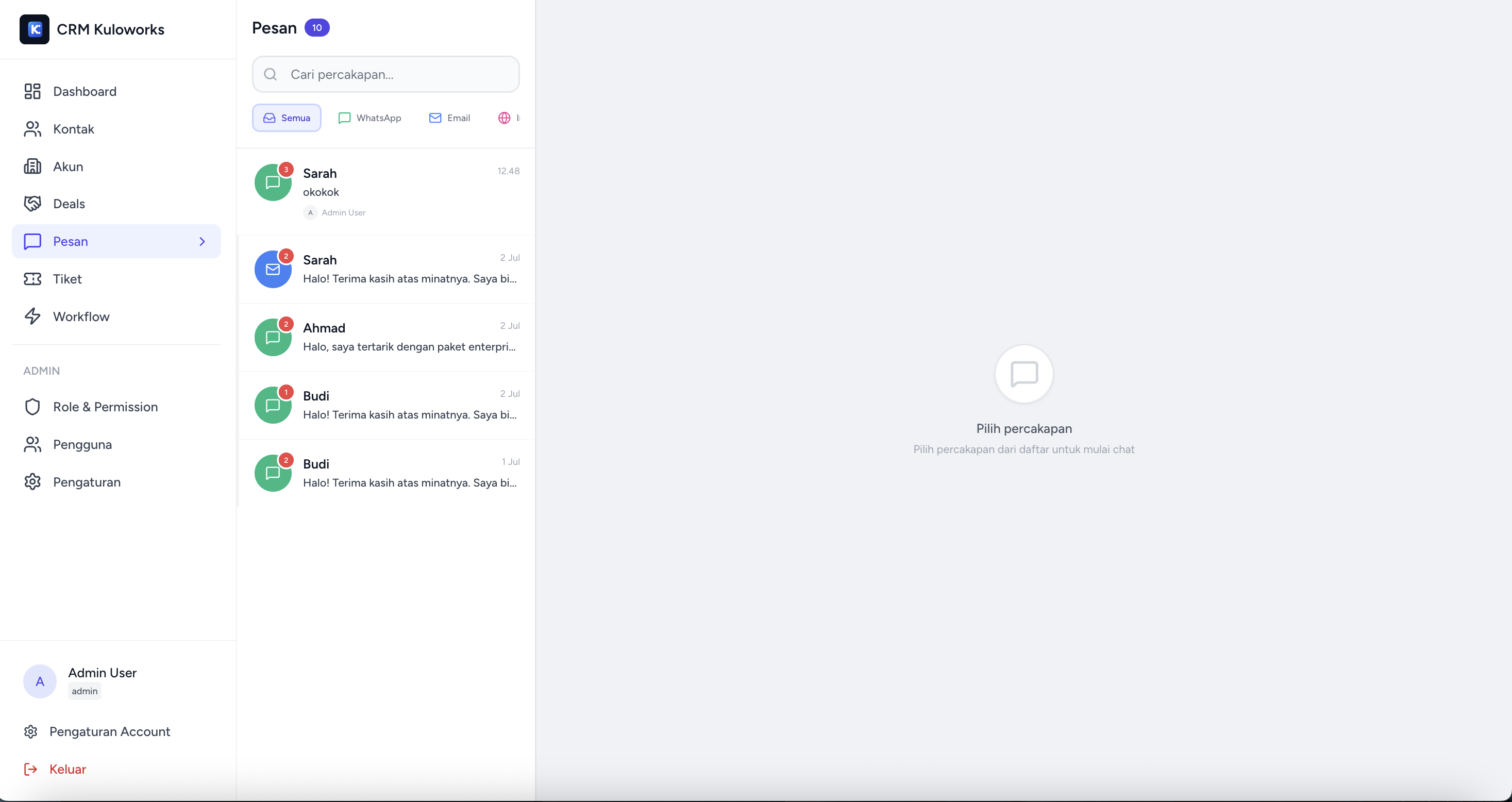 CRM Omnichannel — Satu inbox untuk semua channel komunikasi pelanggan